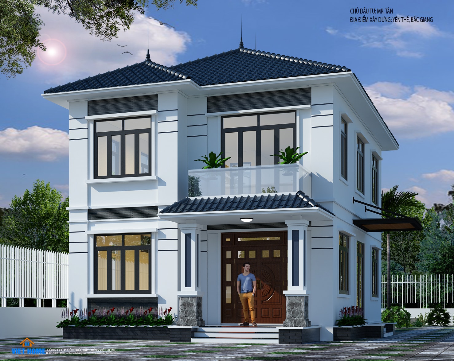MẪU NHÀ VUÔNG 2 TẦNG ĐẸP BT 0255 #29 MẪU NHÀ VUÔNG 2 TẦNG ĐẸP BT 0255